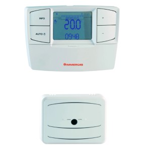 Cronotermostato t.b.t. con display digitale e comandi.