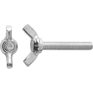 Vite ad alette LUX zincate M4 x 30 mm, confezione da 8 per serraggio senza attrezzi.