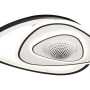 Plafoniera LED moderna in bianco e nero con design decorativo.