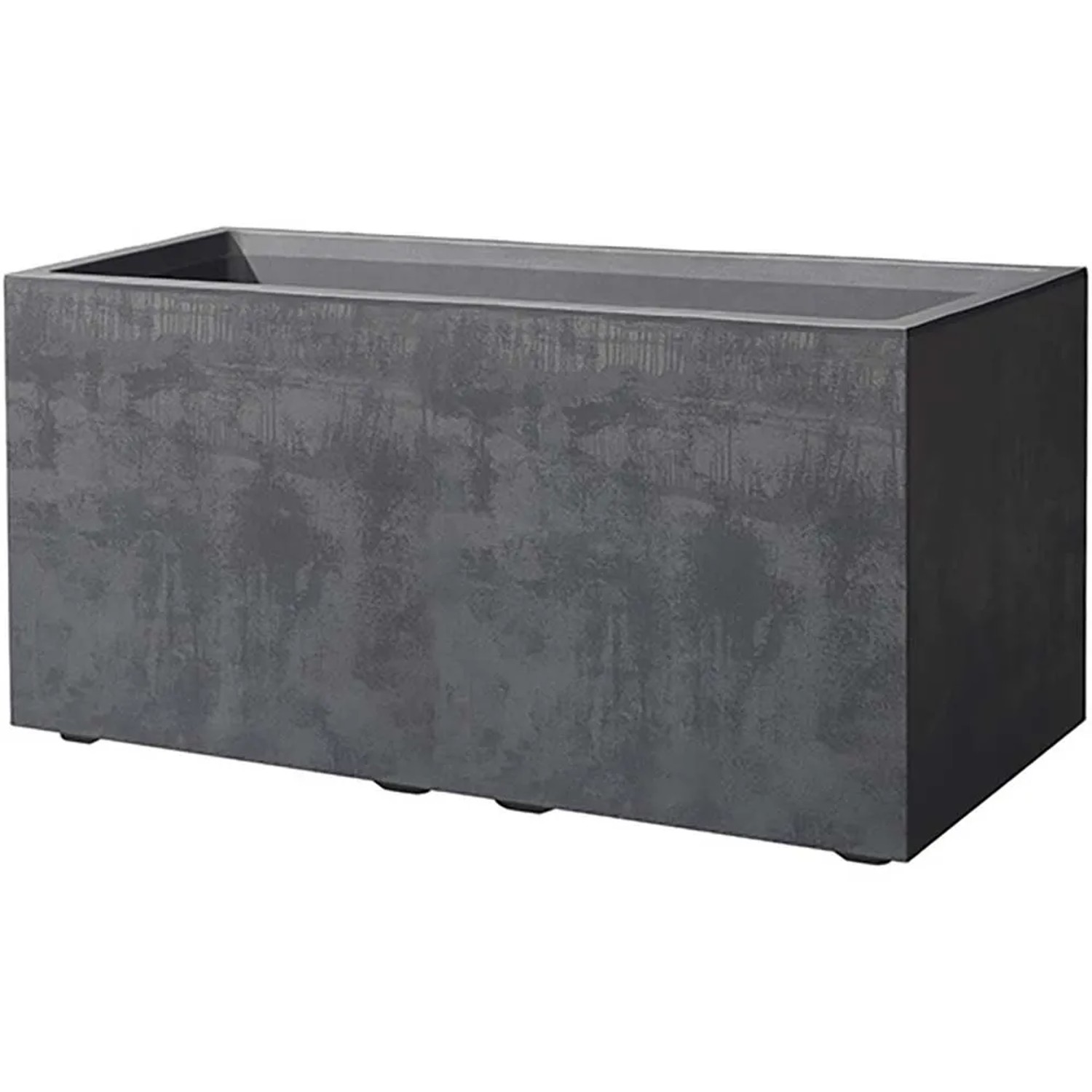 Fioriera Deroma Millennium antracite con ruote, 39x99,3x37,6 cm, per interni ed esterni.