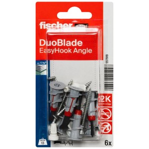 Fischer DuoBlade EasyHook Angle Tasselli, set da 6, per cartongesso.