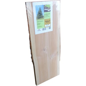 t.b.t. Ripiani in legno: Tavola in legno naturale con bordo corteccia.