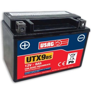 Batteria avviamento moto moto Usag X9-BS 12V 8Ah