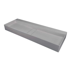 Lavabo da appoggio rett Placetas Idrostile copripiletta 400x120 mm Grig met