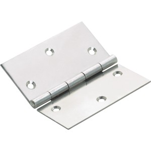 Cerniera squadrata, 80x80 mm, in acciaio inox per collegamenti mobili.