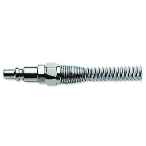 t.b.t. per compressori: Raccordo metallico con protezione antipiega a molla.