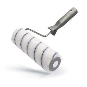 Rullo per pittura con manico grigio, Rulli per un'applicazione uniforme.