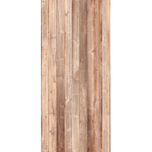 Fotomurale con motivo a listoni di legno nei toni del marrone e del beige.