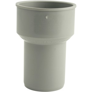 Raccordo grigio Marley HT DN 40/40 per tubi metallici, vista dettagliata.