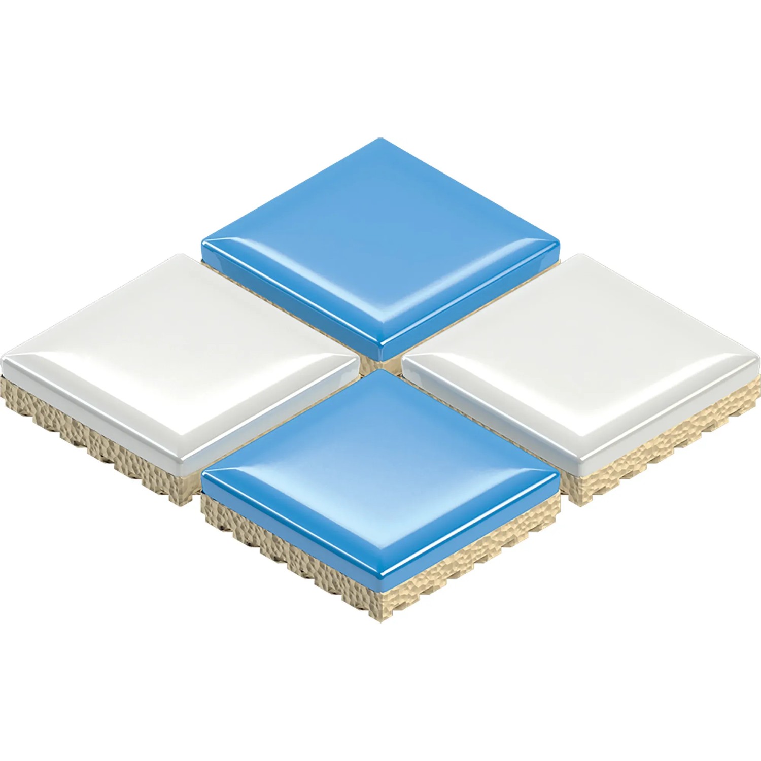 Set di punte per ceramica Bosch Expert Hard, 5 pezzi, con piastrelle blu e bianche.