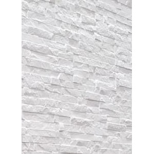 Rivestimento murale/placchette t.b.t. bianche effetto pietra per interni ed esterni.