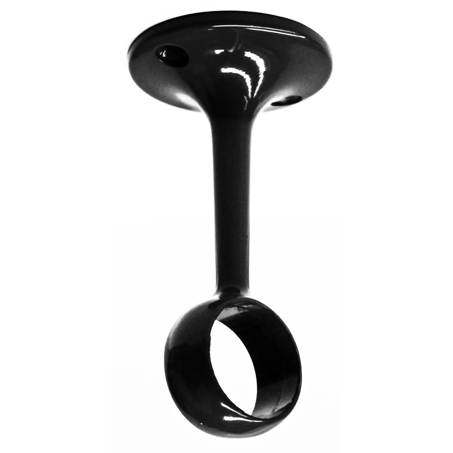 Supporto a soffitto nero per barra da cucina, parte del sistema di organizzazione cucina.