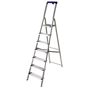 t.b.t. Scala a 6 gradini, color argento. Ideale per lavori interni ed esterni.