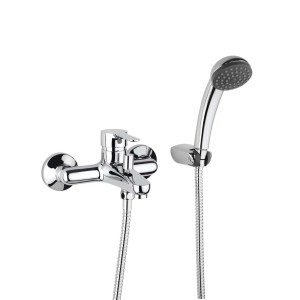 Miscelatore per vasca t.b.t. cromato con doccetta per bagni rilassanti.