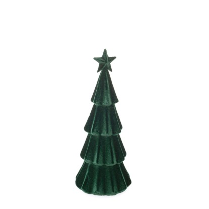 Albero di Natale in tessuto verde H 40 cm
