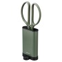 Cesoie da potatura Fiskars verdi con supporto per tagli puliti e conservazione pratica.