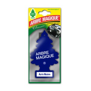 Profumatore auto blu "Auto Nuova" di Arbre Magique, albero profumato per la cura dell'auto.