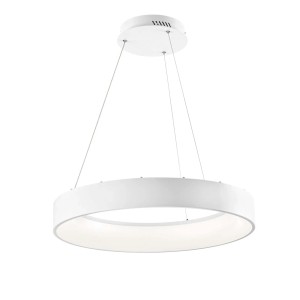 Lampadario a sospensione LED Noah 8000lm 60W CCT 60x10x150 cm bianca