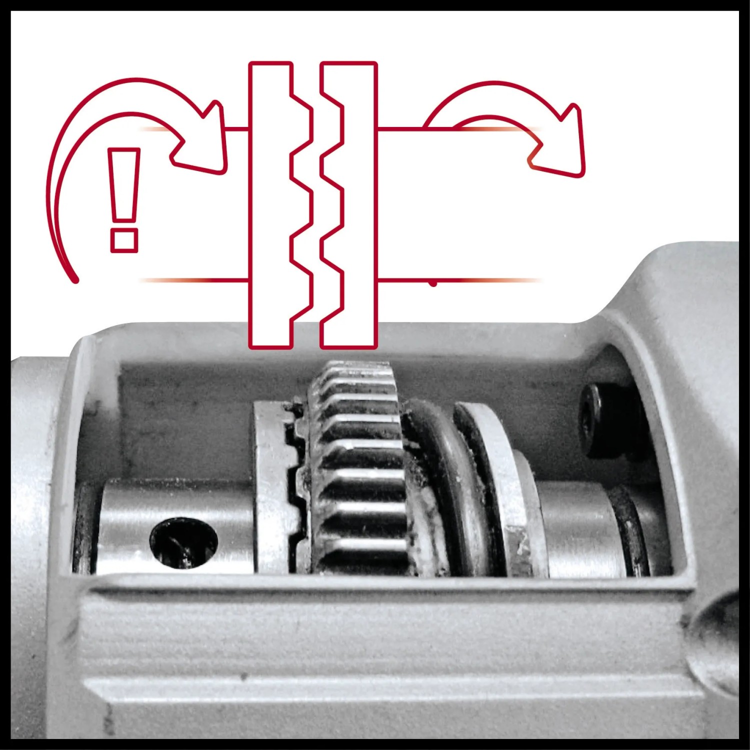 Dettaglio del cambio del martello perforatore Einhell TC-RH 620 4F.