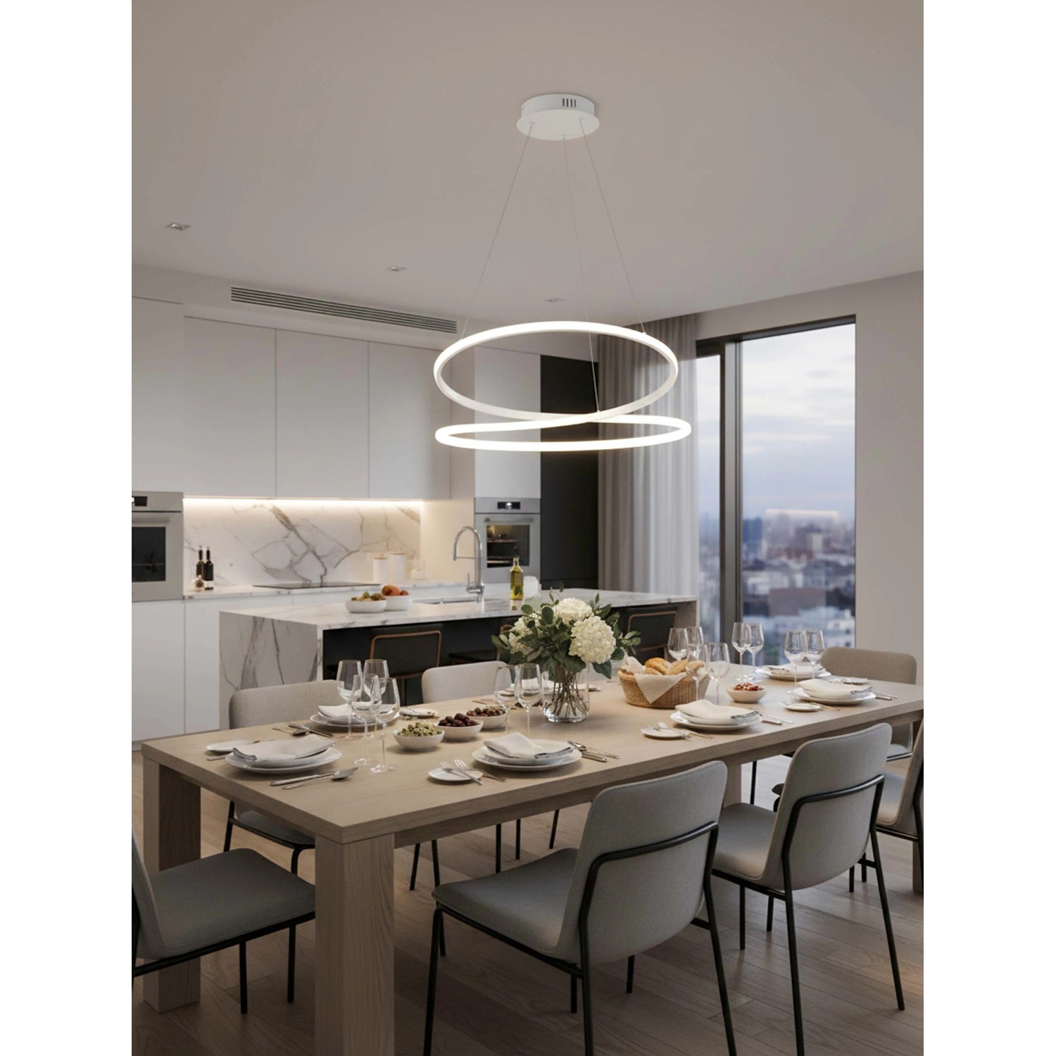 Sospensione LED Melissa 3800 lm 3000K 50x50 cm_3