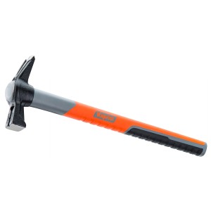 Martello Martelli con manico grigio-arancio per lavori di costruzione.