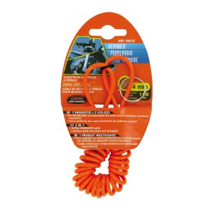 Cavo a spirale arancione promemoria per motociclisti, accessorio auto esterni.