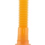 Imbuto arancione con collo flessibile per manutenzione e riparazione auto.