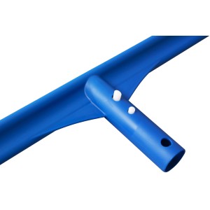 Dettaglio della spazzola per piscina Bestway Aquabroom blu per asta telescopica.