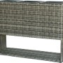 Colonna portapiante t.b.t. in rattan grigio con tre fioriere per giardino o balcone.