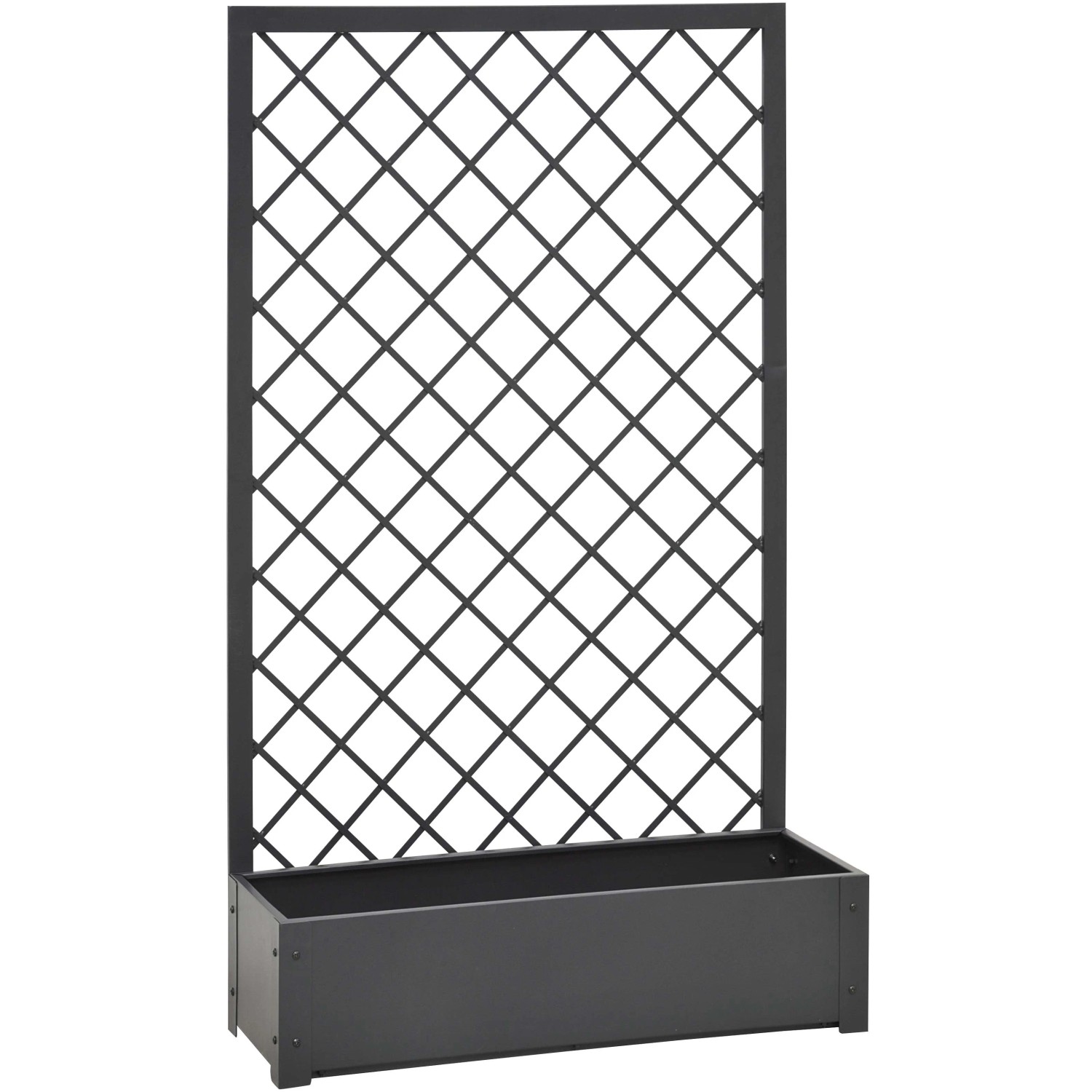 Fioriera Rettangolare Alta In Cemento Calcestruzzo - Colore Bianco Sabbiato - Cm 100x40x90h