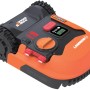 Worx Landroid M500 robot tagliaerba: Tosaerba automatico con scocca arancione e display.