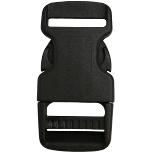 Fibbia nera t.b.t. per cinghie di tensione e cinghie di fissaggio.