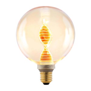 Lampadina LED E27 decorativa con filamento a spirale per un'illuminazione d'atmosfera.