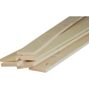 Listelli piallati in legno chiaro.