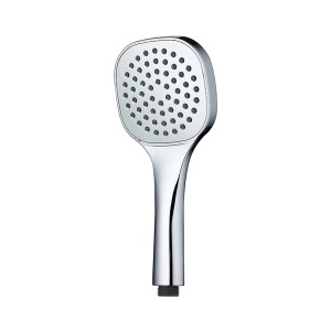 Doccetta cromata per doccia, soffione quadrato.