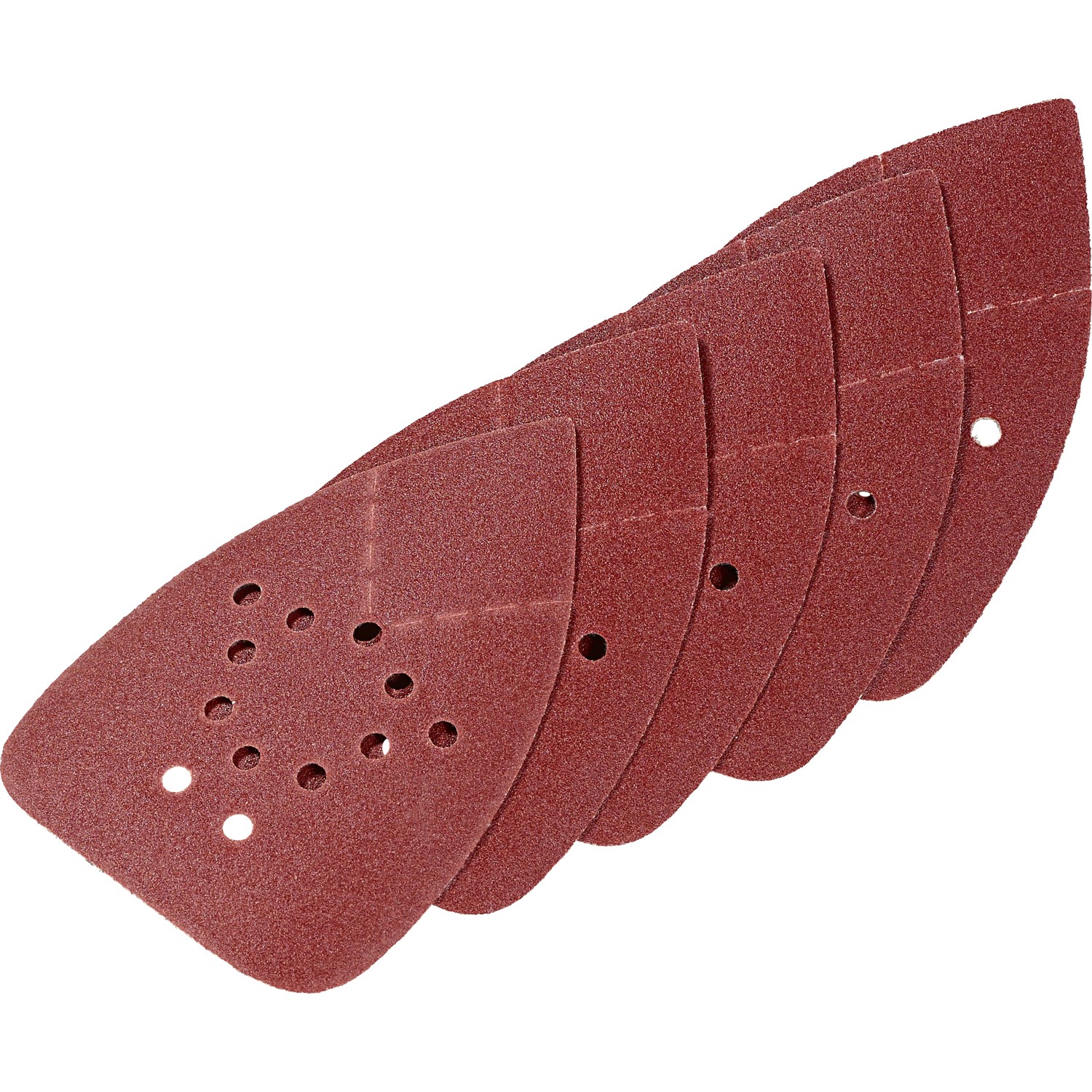 Fogli abrasivi LUX per levigatrice a delta Black+Decker, 95x135mm, grana K240, set da 5, marrone rossiccio.