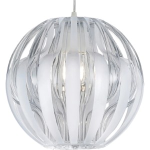 Lampada a sospensione Trio Pumpkin bianca, Ø 30cm, in acrilico per interni.