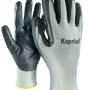 Guanti da lavoro t.b.t. grigi con rivestimento nero per protezione e comfort ottimali.