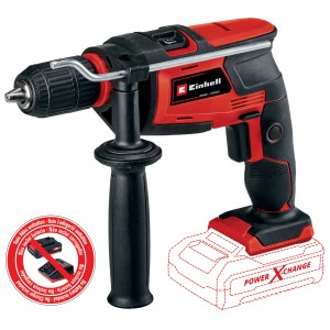 Einhell TE-ID 18 Li-Solo trapano avvitatore a percussione a batteria, rosso/nero, senza batteria e caricabatterie.