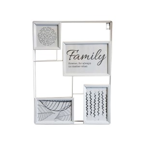 Cornice multipla bianca per foto, ideale come decorazione da parete.