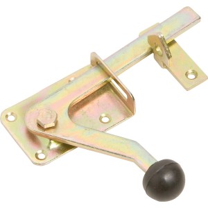 Chiavistello per cancello da giardino zincato giallo, 170x60mm, per bloccare i cancelli.