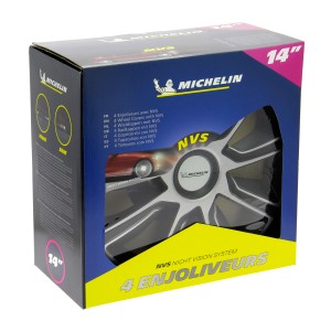 Copricerchi Michelin, 14 pollici, set da 4 con NVS. Accessorio auto esterno.