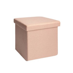 Pouf quadrato beige di t.b.t. per spazi abitativi.