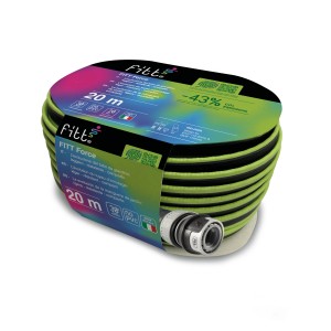 Tubo verde FITT Force, 20m, arrotolato. Ideale per l'irrigazione del giardino.