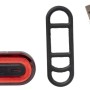 Luce per bici t.b.t. con cavo USB e supporto.