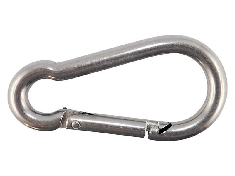 5 Pezzi Gancio A Moschettone Per Vigili Del Fuoco, Laccato Nero, Portata: 50 Kg, Forma DIN 5299