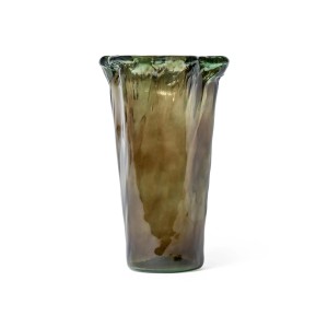 Vaso vitro in vetro scatola avana Ø21,5xH35 cm verdone