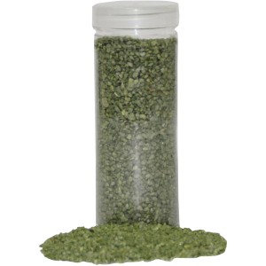 Spargimento verde per presepe in contenitore trasparente per design Presepe.