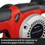 Dettaglio: Levigatrice a nastro a batteria Einhell TP-BS 18/457 Li BL con controllo velocità.