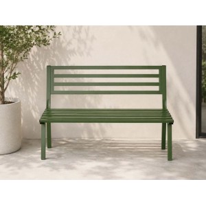 Panca da giardino in acciaio Montecarlo 2 posti 127x61x80 cm verde